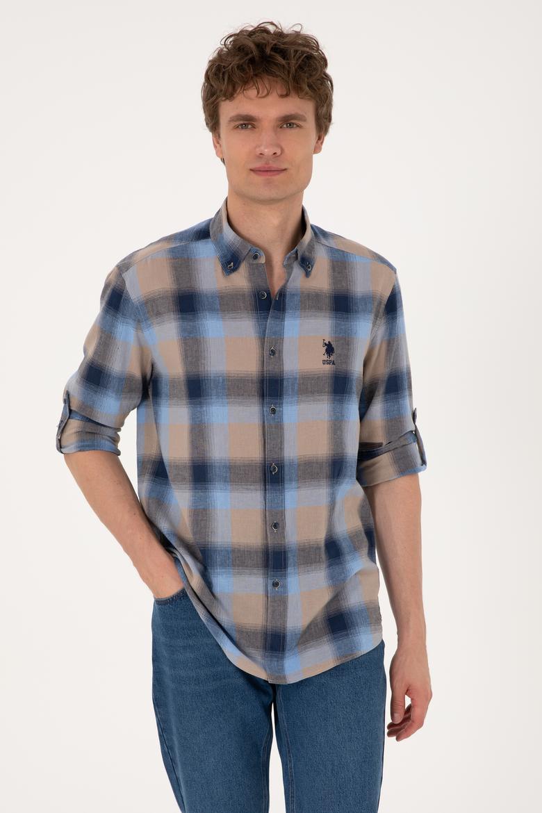 Erkek Lacivert Uzun Kollu Gömlek