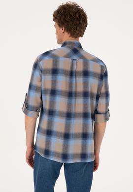 Erkek Lacivert Uzun Kollu Gömlek - 50299574009