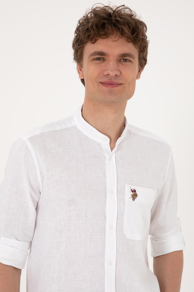 Erkek Beyaz Uzun Kollu Gömlek