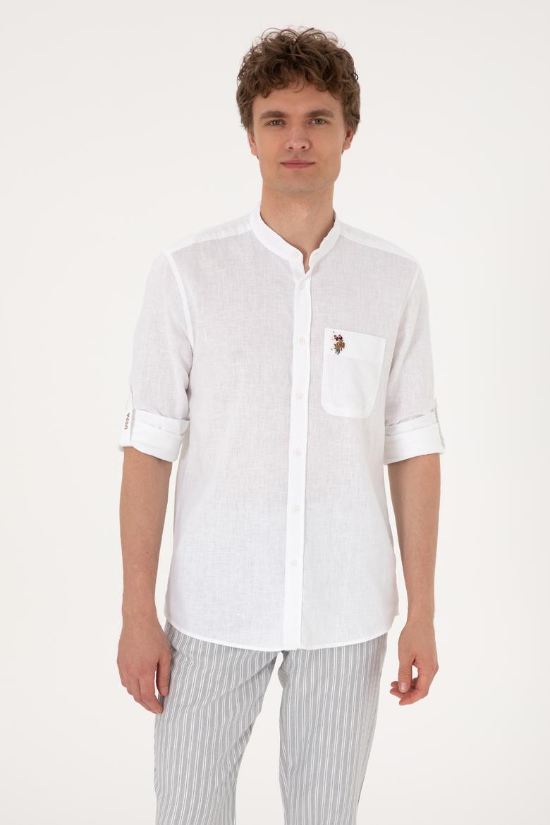 Erkek Beyaz Uzun Kollu Gömlek