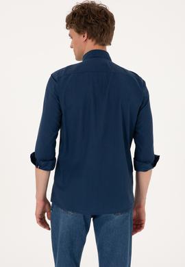 Erkek İndigo Uzun Kollu Gömlek - 50300219001