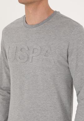 Erkek Gri Melanj Basic Sweatshirt - 50289058036