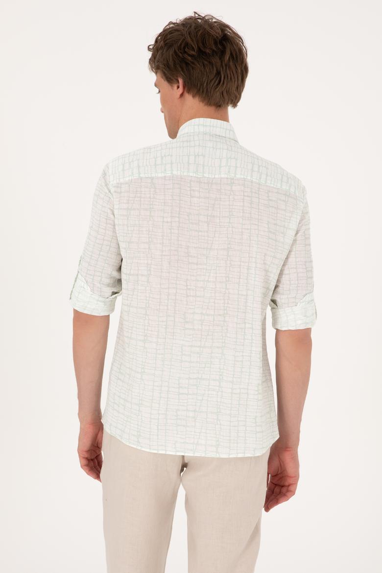 Erkek Su Yeşili Uzun Kollu Gömlek - 50300444001