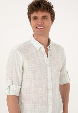 Erkek Su Yeşili Uzun Kollu Gömlek - 50300444001