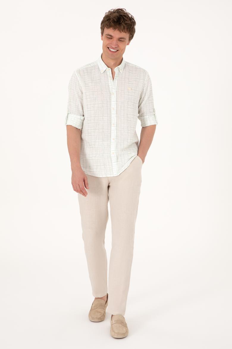 Erkek Su Yeşili Uzun Kollu Gömlek - 50300444001