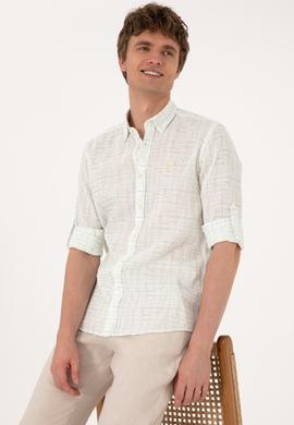 Erkek Su Yeşili Uzun Kollu Gömlek - 50300444001