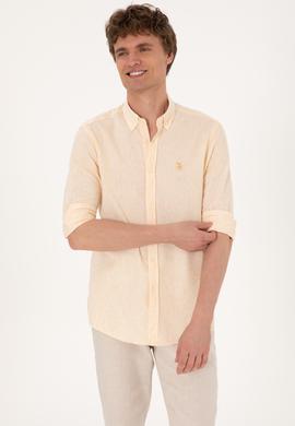 Erkek Sarı Uzun Kollu Gömlek - 50300159021