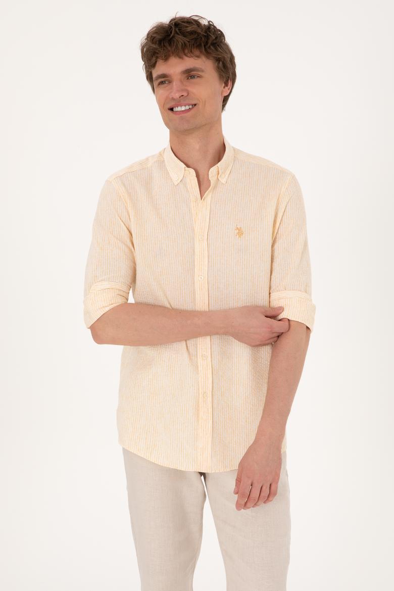 Erkek Sarı Uzun Kollu Gömlek - 50300159021