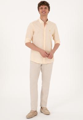 Erkek Sarı Uzun Kollu Gömlek - 50300159021