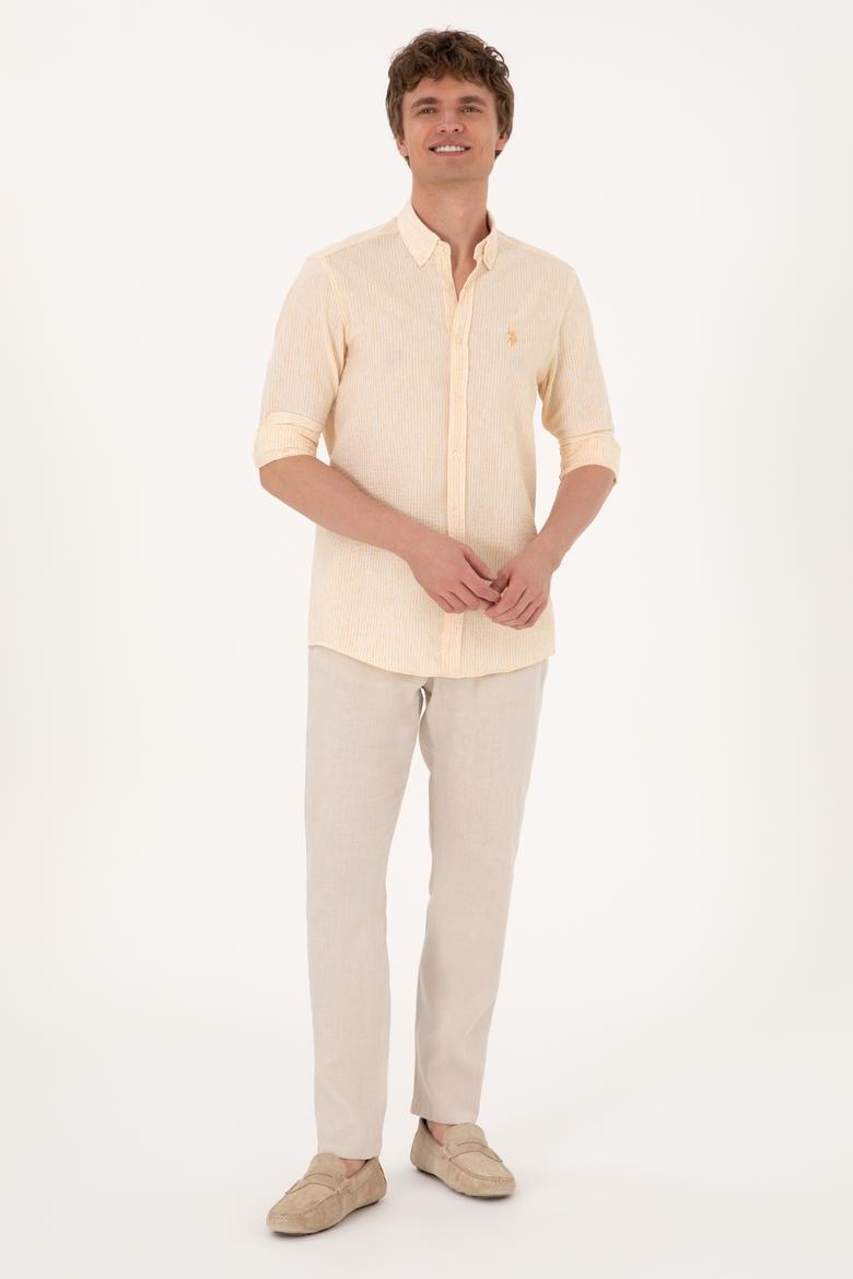 Erkek Sarı Uzun Kollu Gömlek - 50300159021