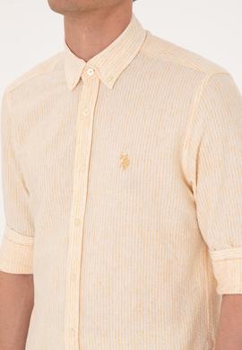 Erkek Sarı Uzun Kollu Gömlek - 50300159021