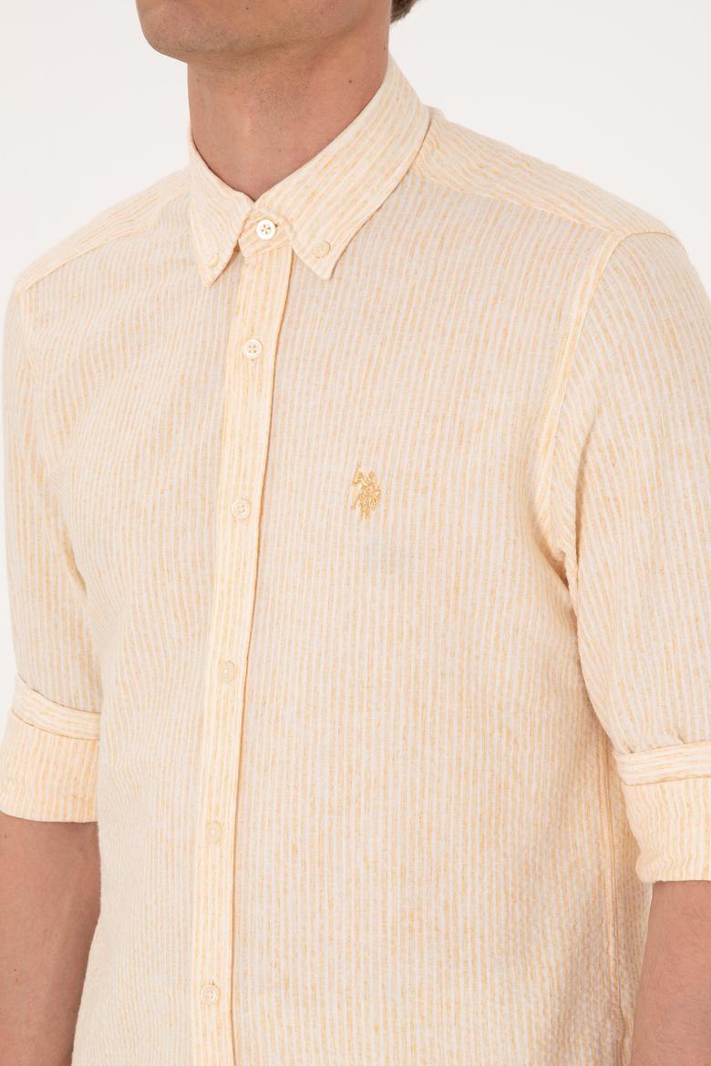 Erkek Sarı Uzun Kollu Gömlek - 50300159021