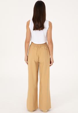 Kadın Camel Loose Relax Fit Kanvas Pantolon - 50300357021