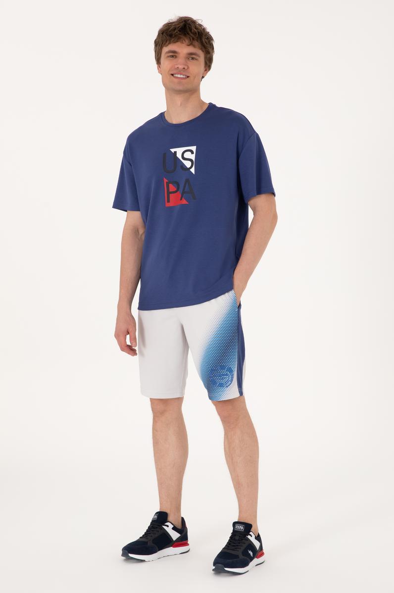 Erkek Açık Gri Örme Şort