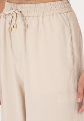 Kadın Taş Loose Relax Fit Kanvas Pantolon - 50300357040