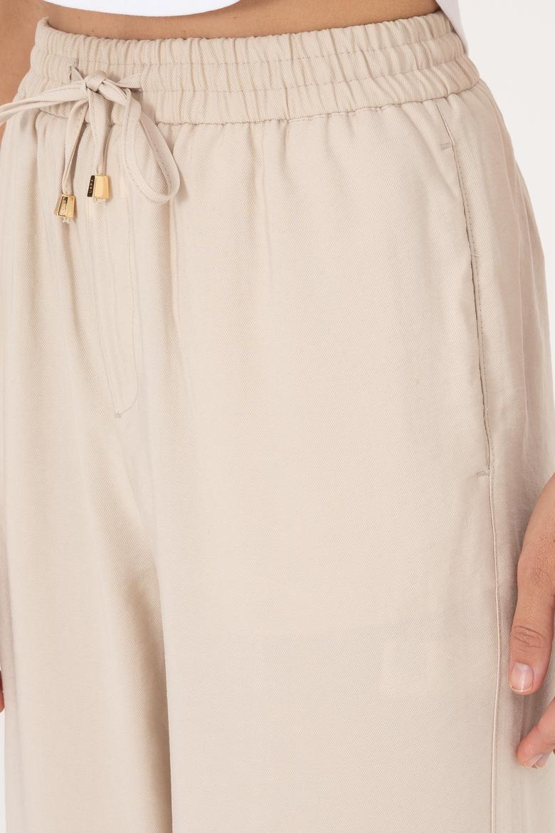 Kadın Taş Loose Relax Fit Kanvas Pantolon - 50300357040