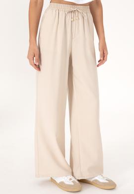 Kadın Taş Loose Relax Fit Kanvas Pantolon - 50300357040