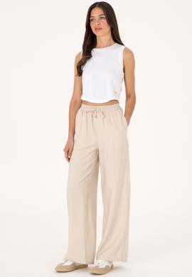 Kadın Taş Loose Relax Fit Kanvas Pantolon - 50300357040