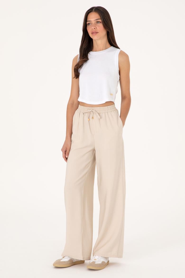 Kadın Taş Loose Relax Fit Kanvas Pantolon - 50300357040