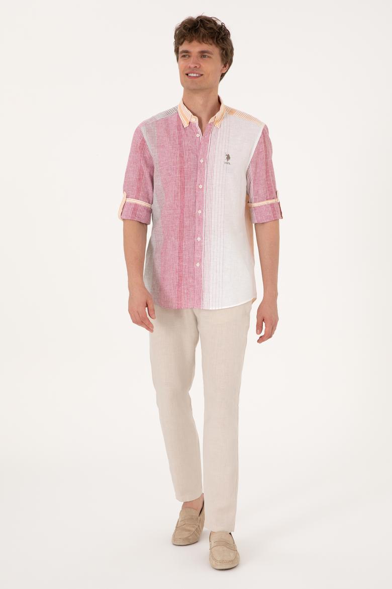 Erkek Koyu Haki Uzun Kollu Gömlek - 50305465007