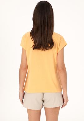 Kadın Turuncu Bisiklet Yaka Tişört - 50299764008