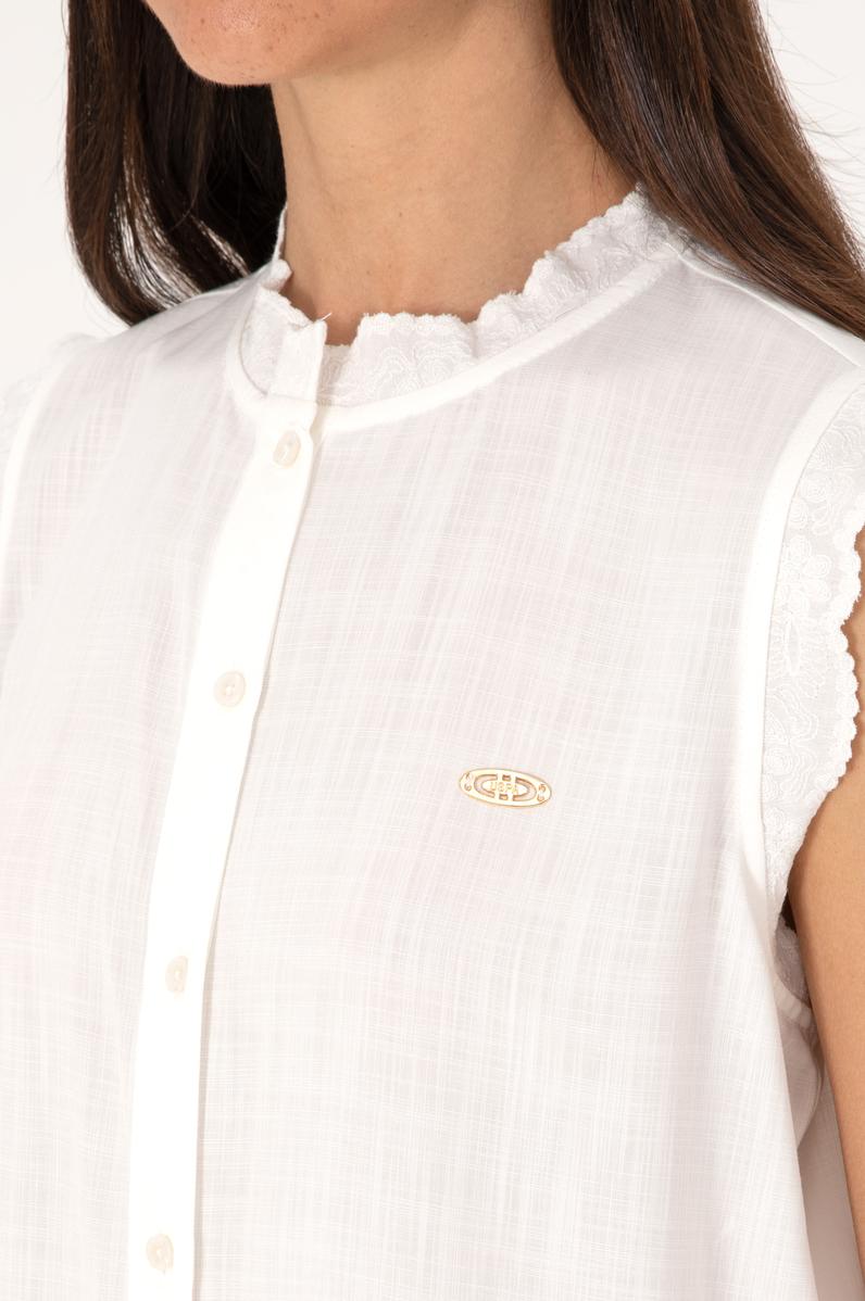 Kadın Beyaz Kısa Kollu Gömlek