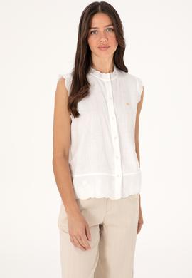 Kadın Beyaz Kısa Kollu Gömlek - 50299556015