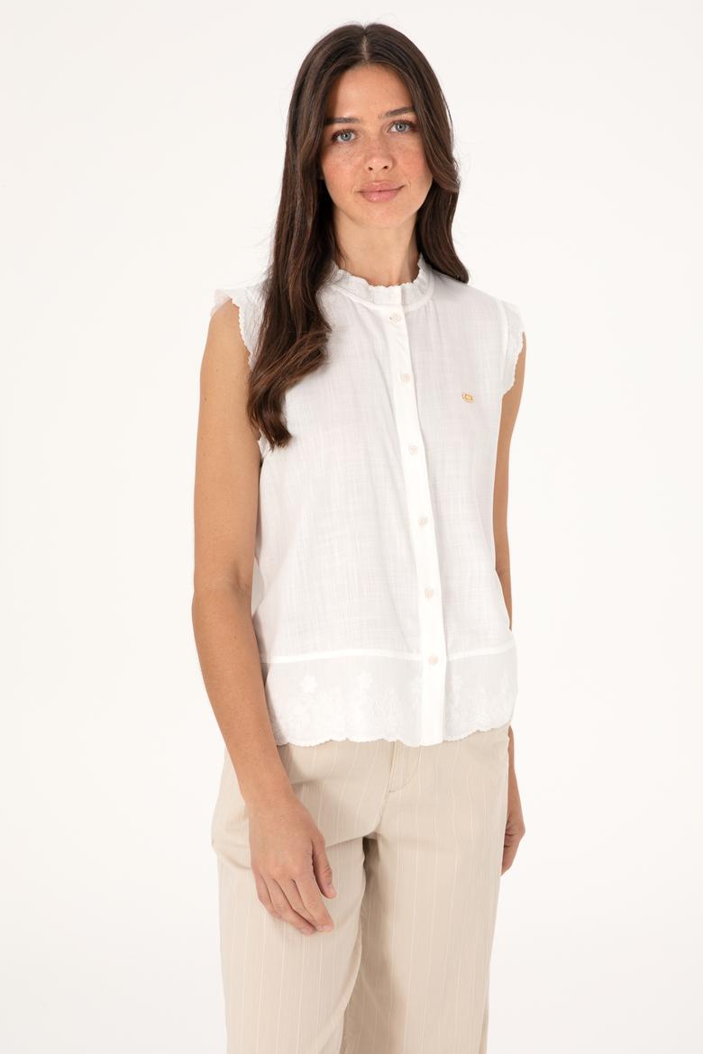 Kadın Beyaz Kısa Kollu Gömlek