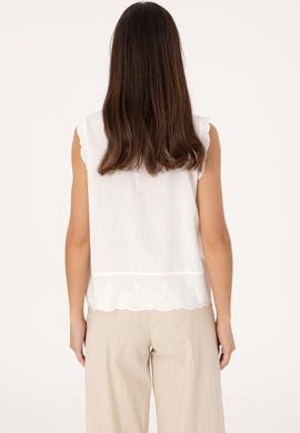 Kadın Beyaz Kısa Kollu Gömlek - 50299556015