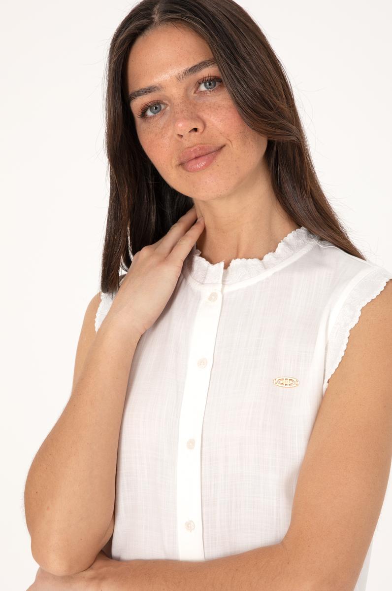 Kadın Beyaz Kısa Kollu Gömlek