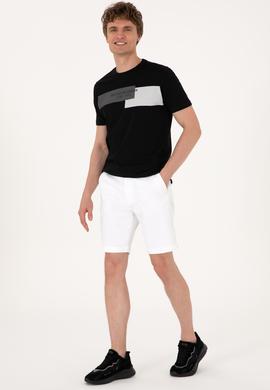 Erkek Regular Fit Bisiklet Yaka Siyah Tişört - 50299857054