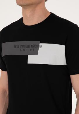 Erkek Regular Fit Bisiklet Yaka Siyah Tişört - 50299857054