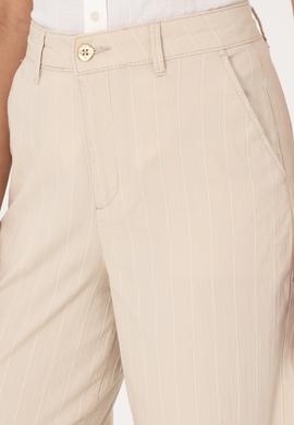 Kadın Taş Çizgili Loose Fit Kanvas Pantolon - 50300265032