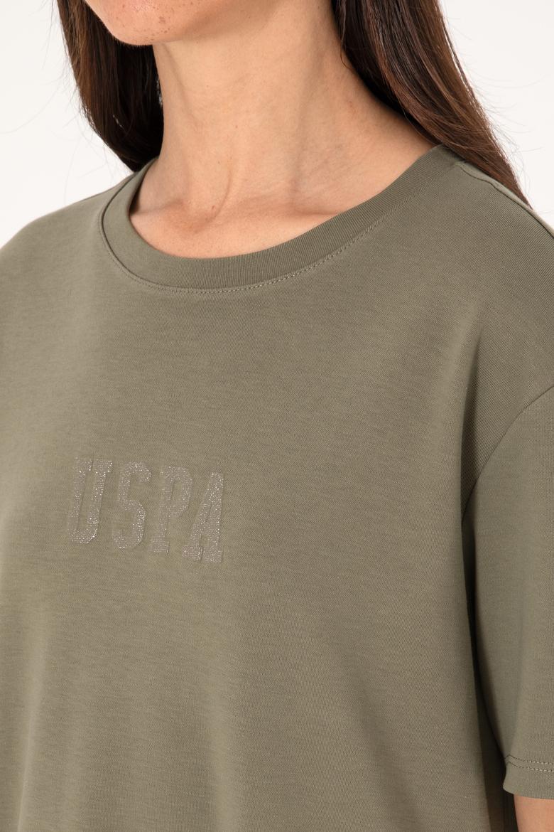 Kadın Koyu Haki Bisiklet Yaka Mini Boy Örme Elbise - 50306431030