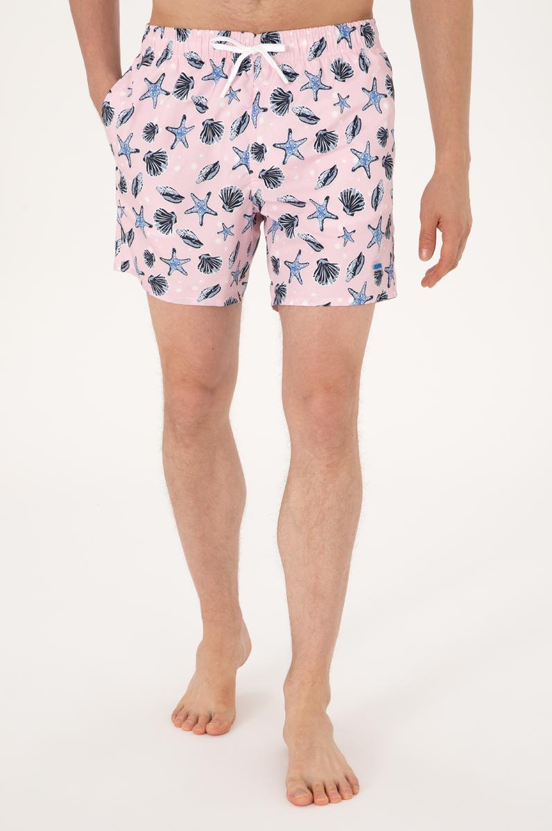 Erkek Açık Pembe Deniz Şortu