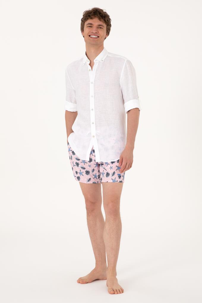 Erkek Açık Pembe Deniz Şortu