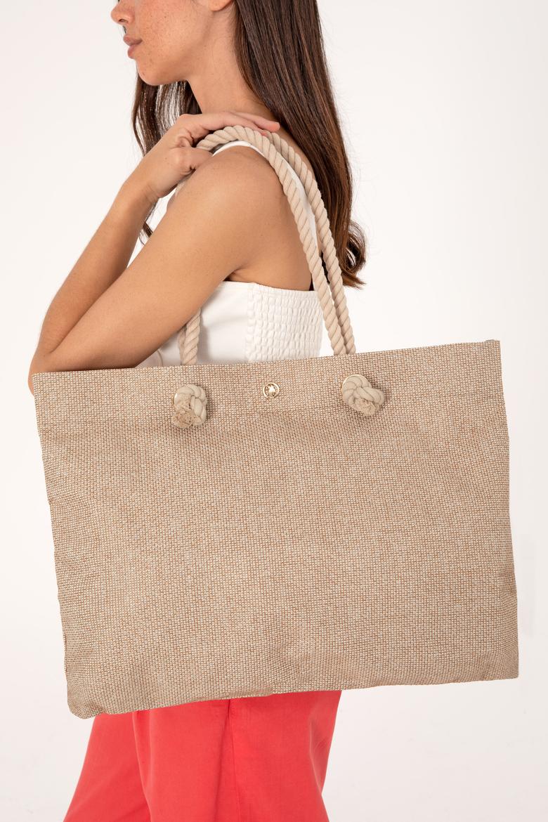 Kadın Bej Hasır Kol Çantası - 50311466001