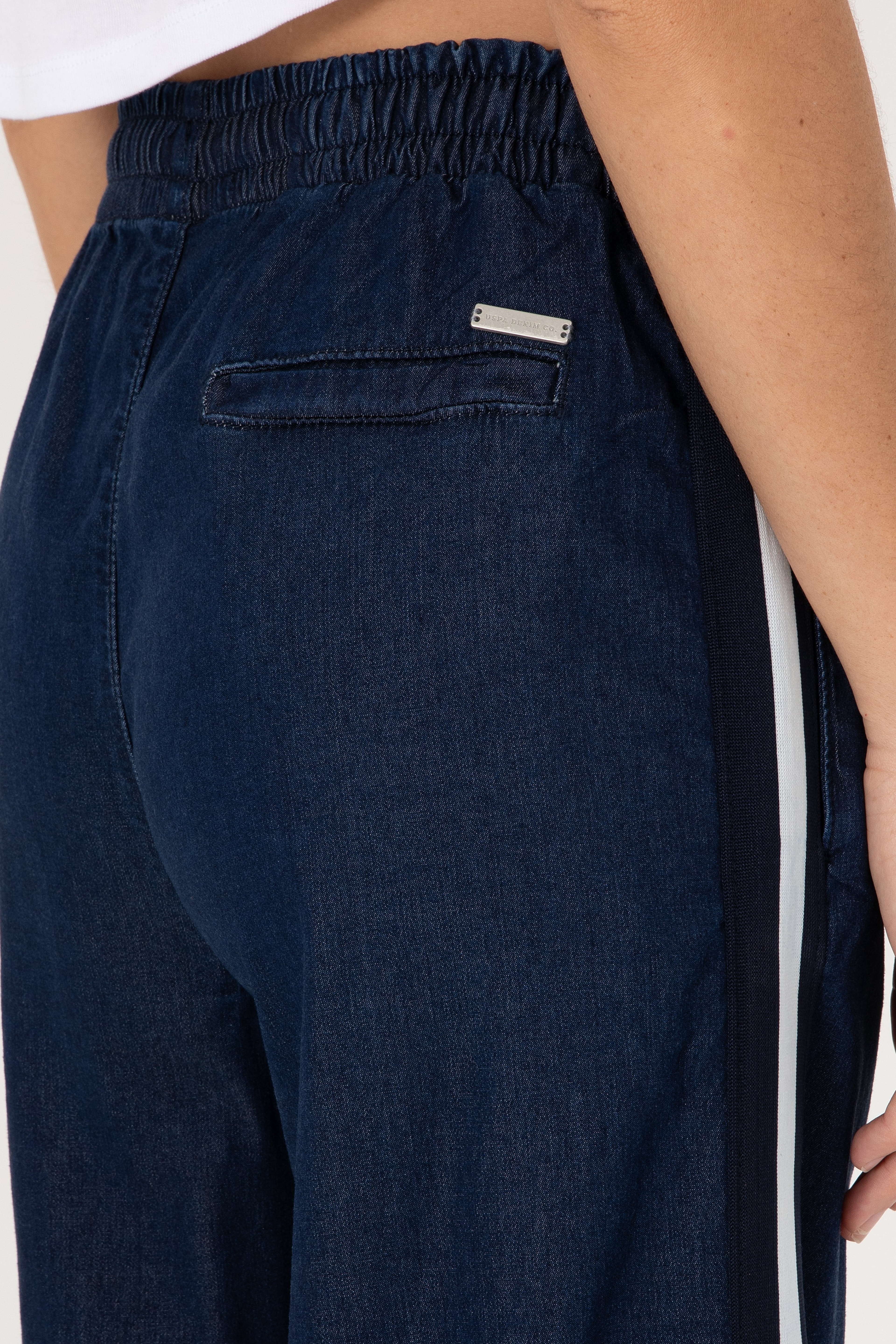 Kadın Eflatun Loose Relax Fit Jean Pantolon - Image 6