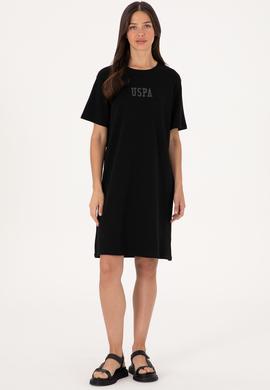 Kadın Siyah Bisiklet Yaka Mini Boy Örme Elbise - 50306431015