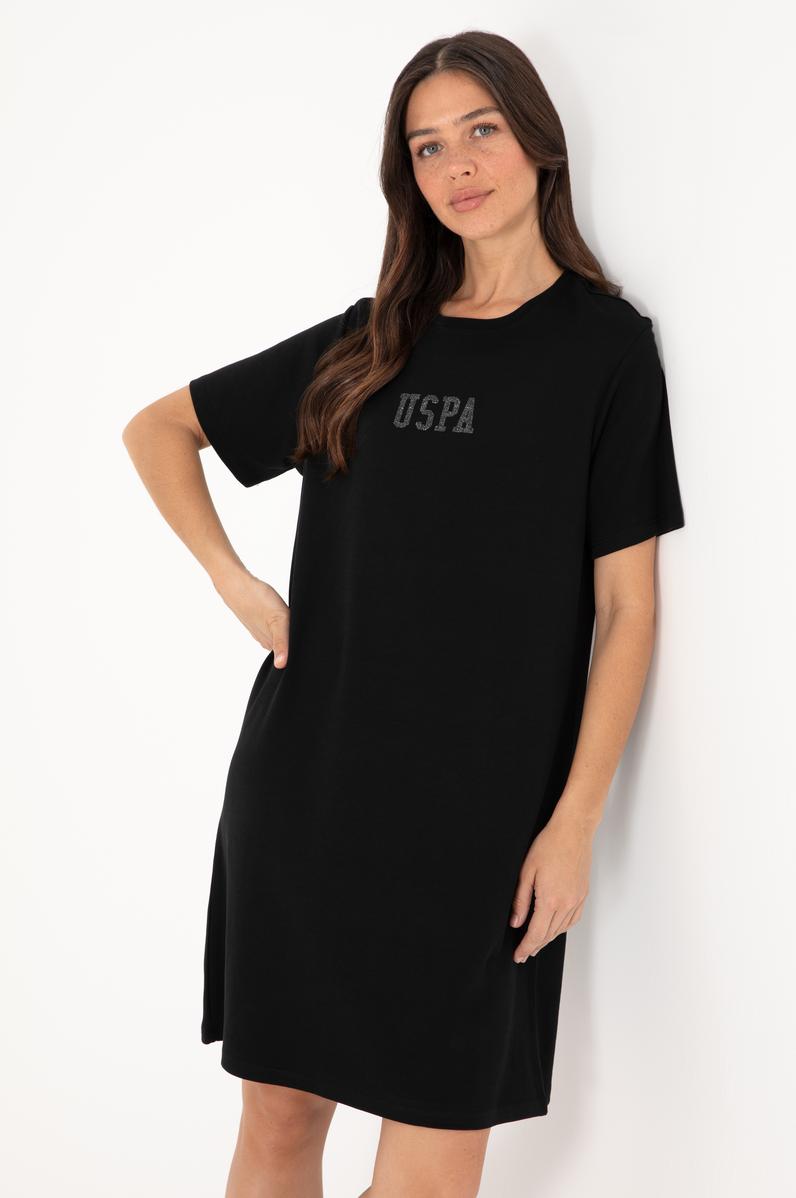 Kadın Siyah Bisiklet Yaka Mini Boy Örme Elbise