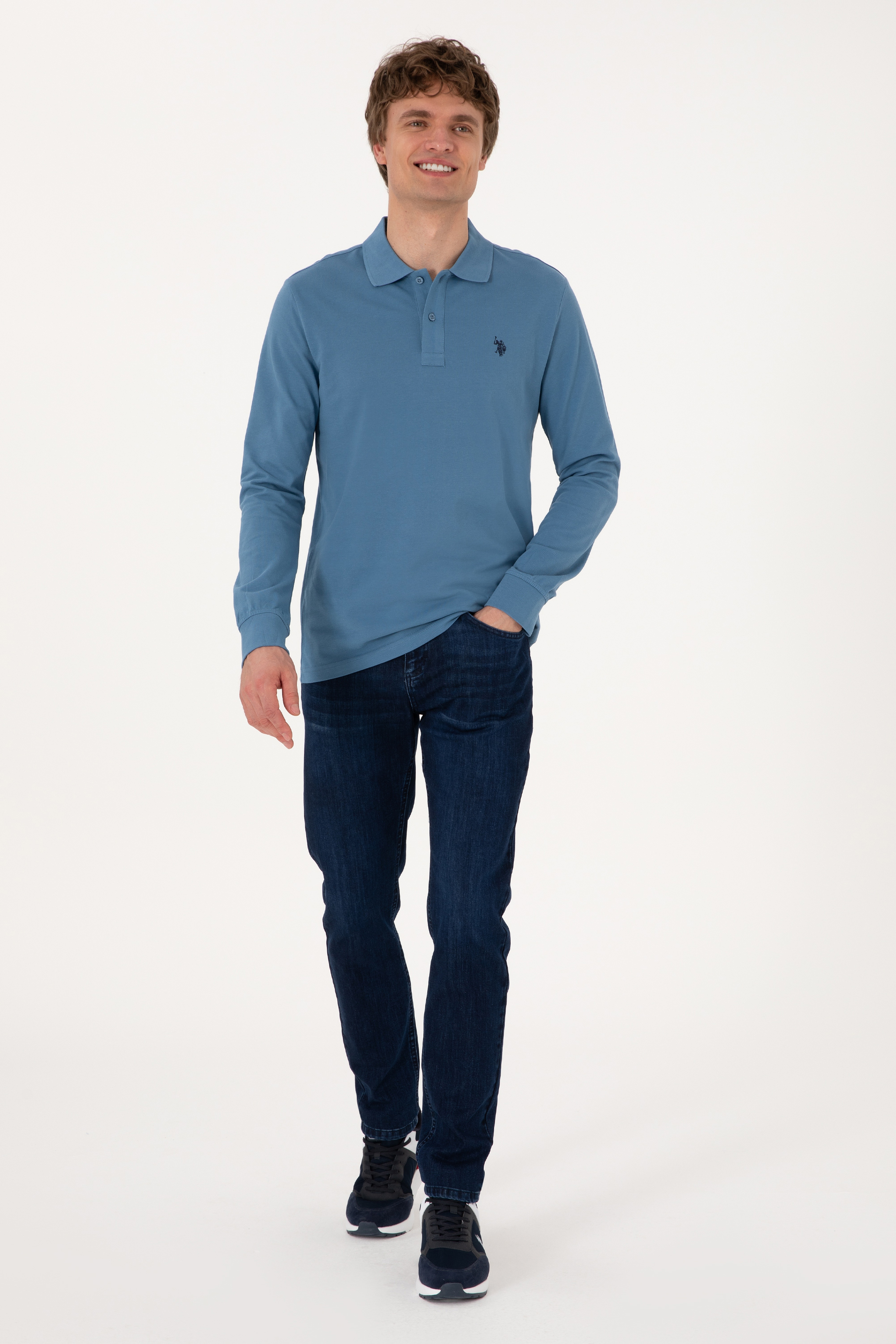 Erkek Saks Basic Sweatshirt - Image 4