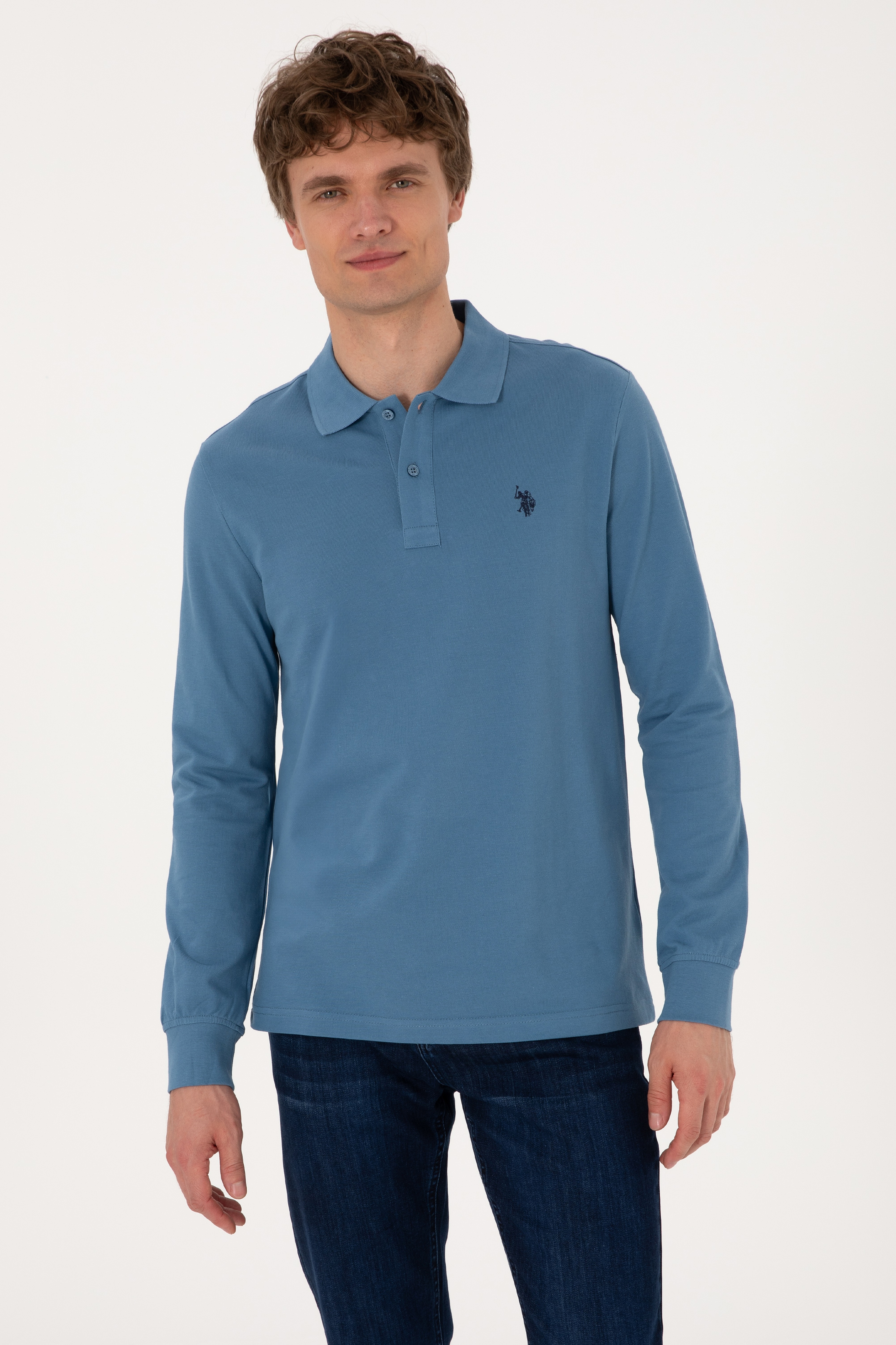 Erkek Saks Basic Sweatshirt - Image 1