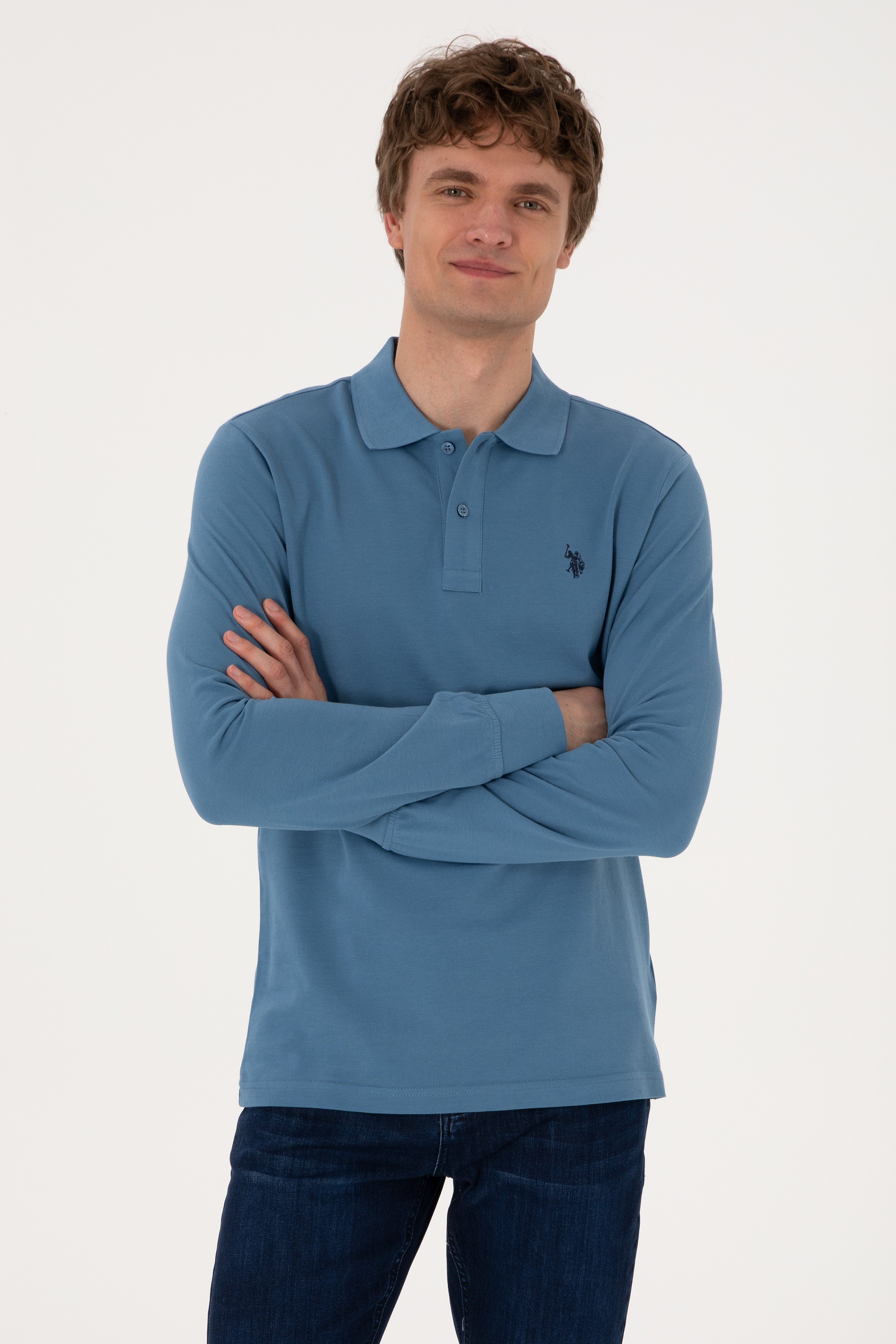 Erkek Saks Basic Sweatshirt