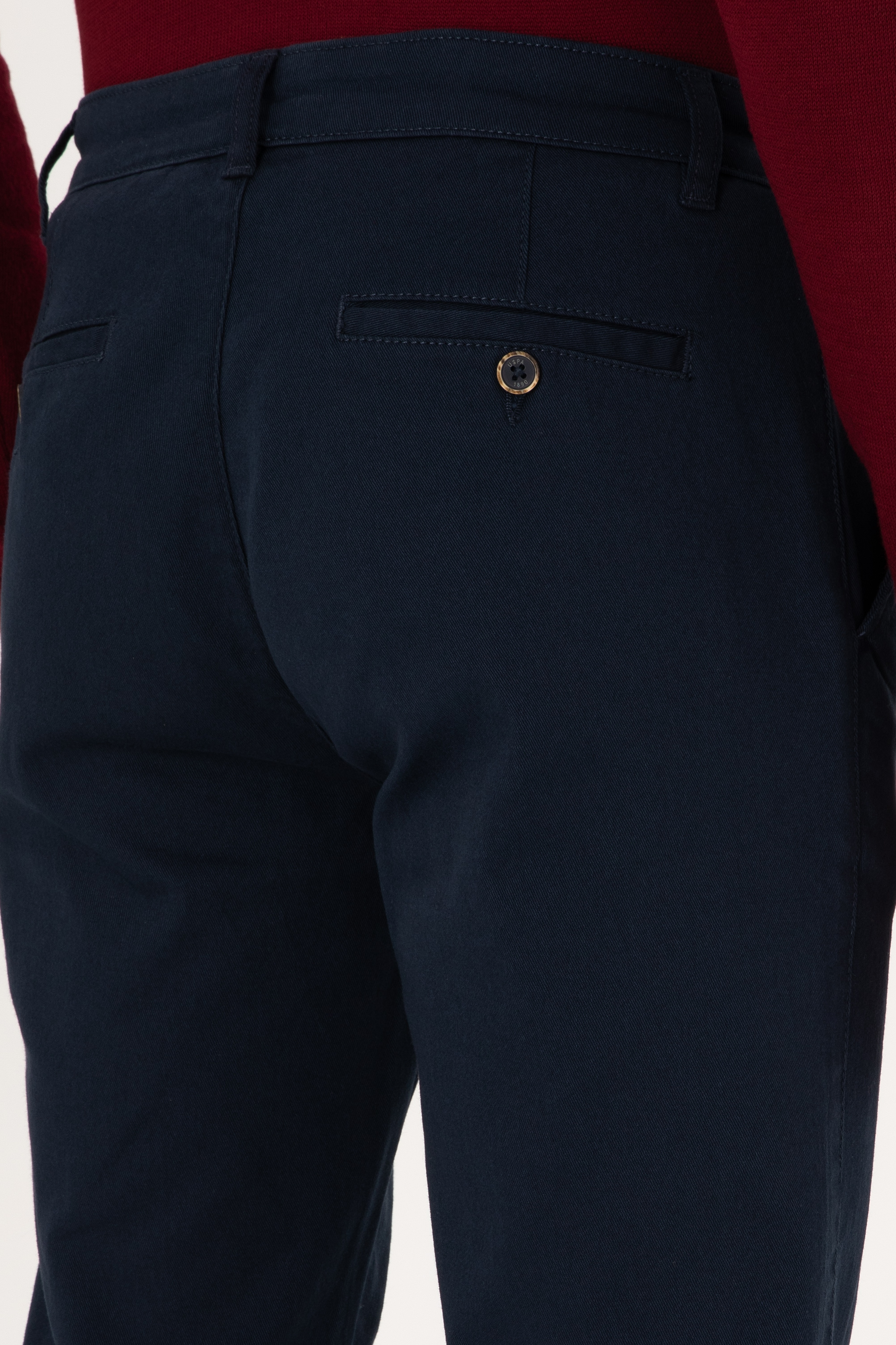Erkek Slim Fit Lacivert Kanvas Pantolon