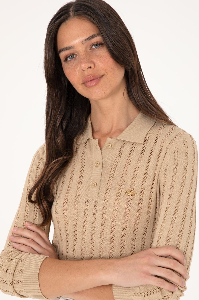 Kadın Kum Polo Yaka Kazak