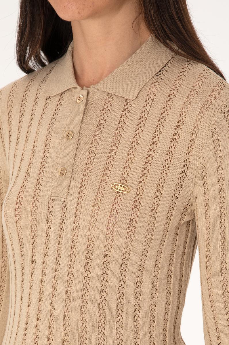 Kadın Kum Polo Yaka Kazak