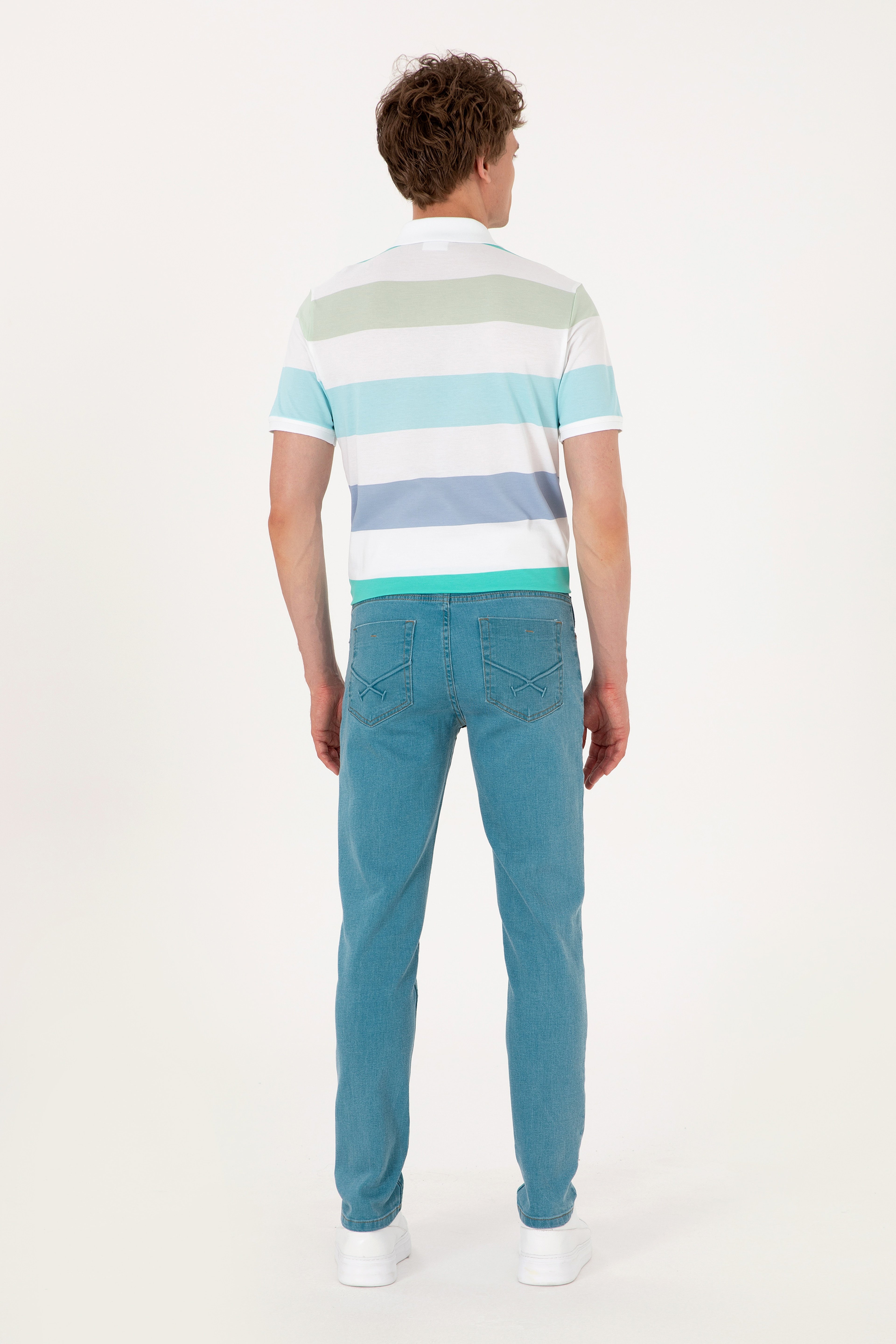 Erkek Açık Mavi Slim Fit Jean Pantolon - Image 4