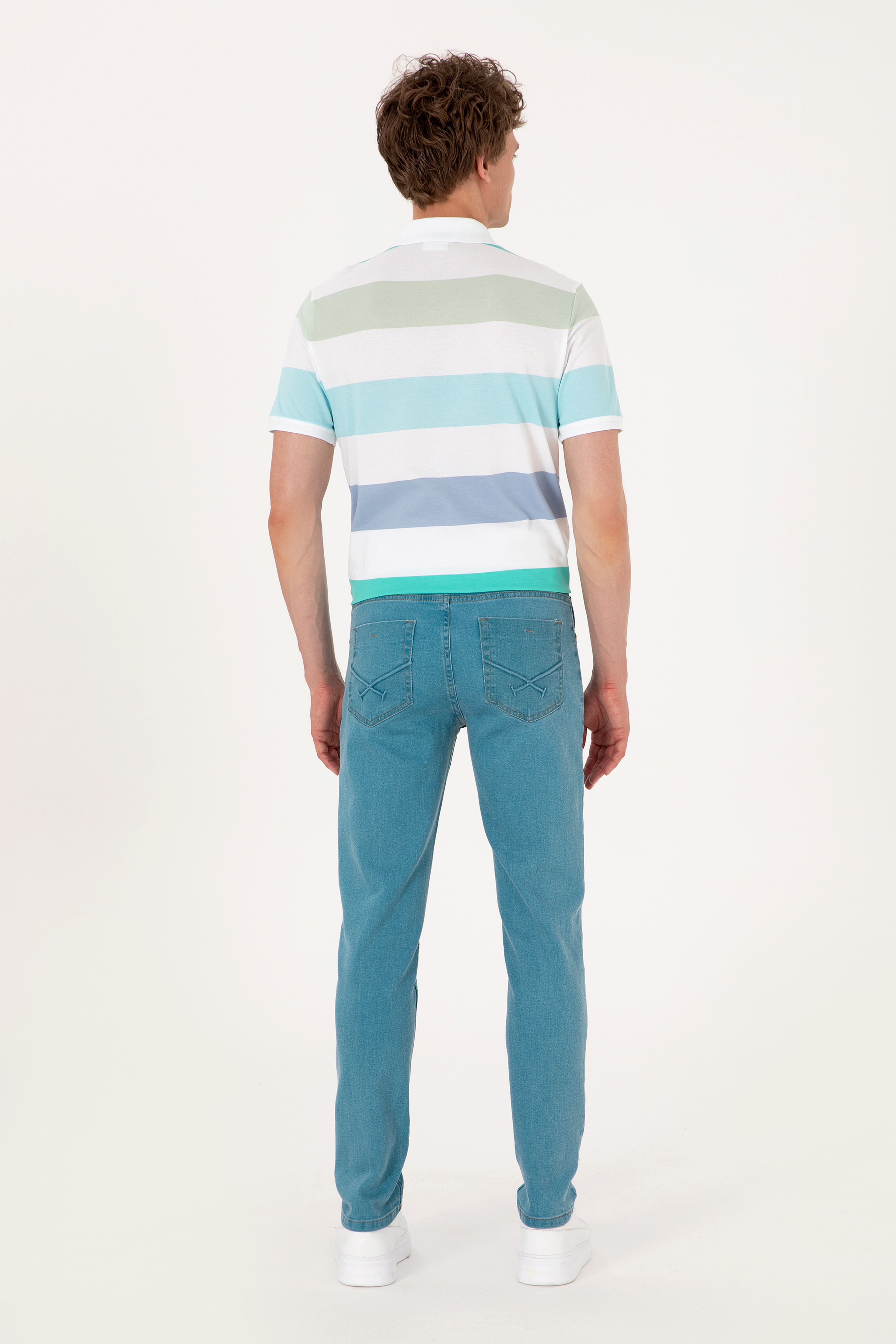 Erkek Açık Mavi Slim Fit Jean Pantolon