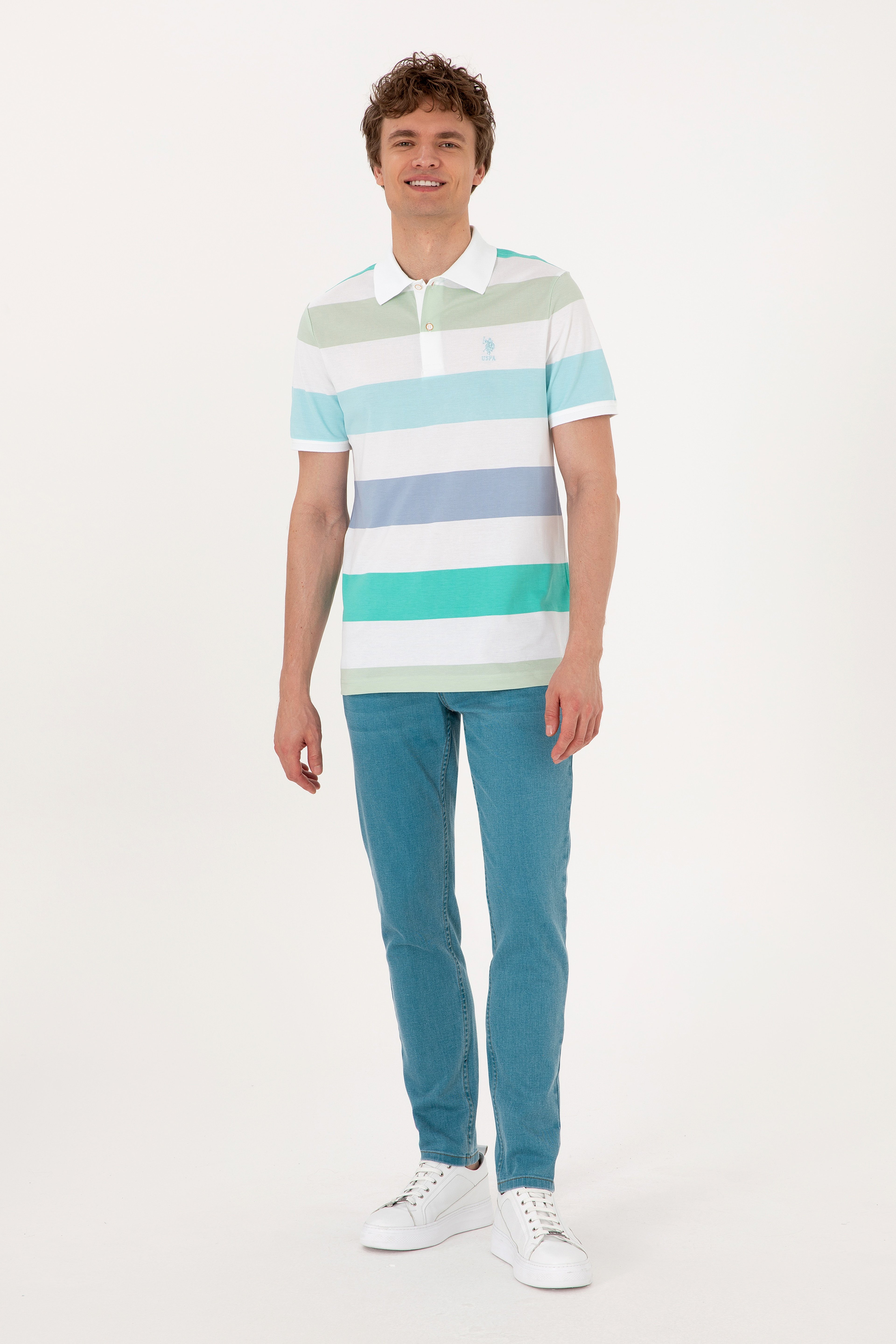 Erkek Açık Mavi Slim Fit Jean Pantolon - Image 1