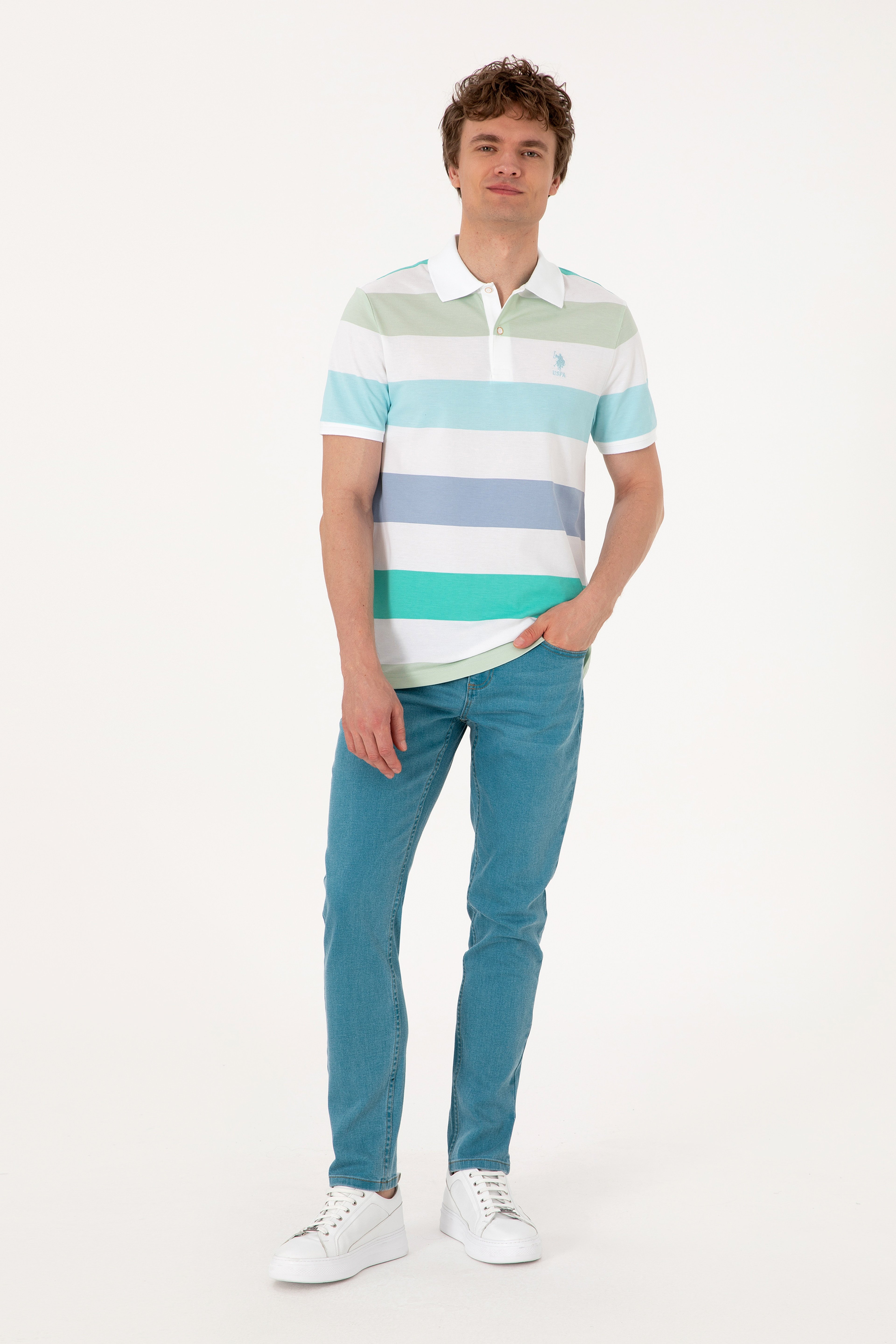 Erkek Açık Mavi Slim Fit Jean Pantolon - Image 3